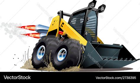 man working skid steer cartoon|slide steer truck toon video.